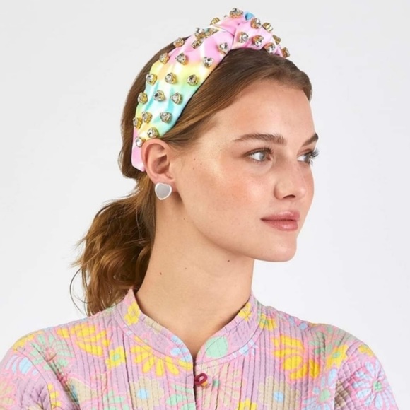 LELE SADOUGHI X STONEY CLOVER LANE TIE DYE HEARTS HEADBAND NWT - Picture 4 of 5